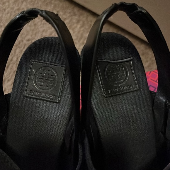 Tory Burch Black Slingback wedge - Picture 7 of 9